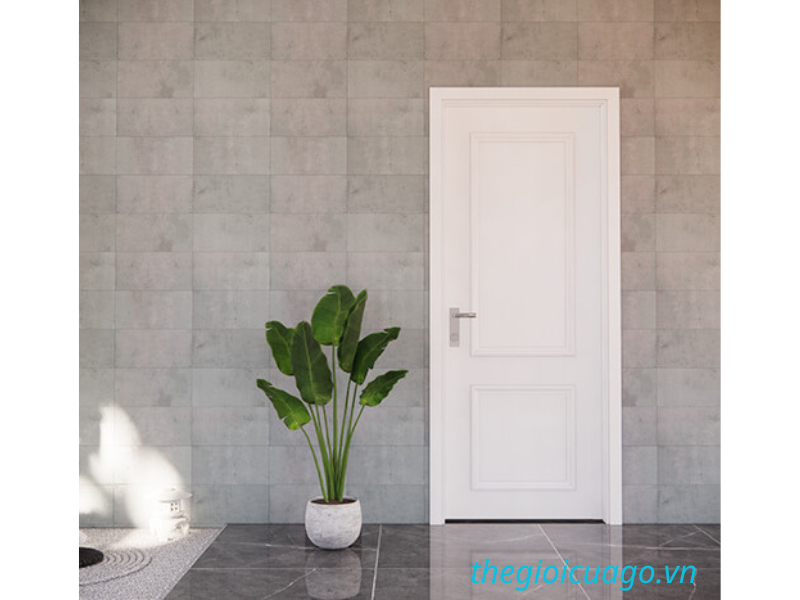 Cửa composite phào nổi trang trí