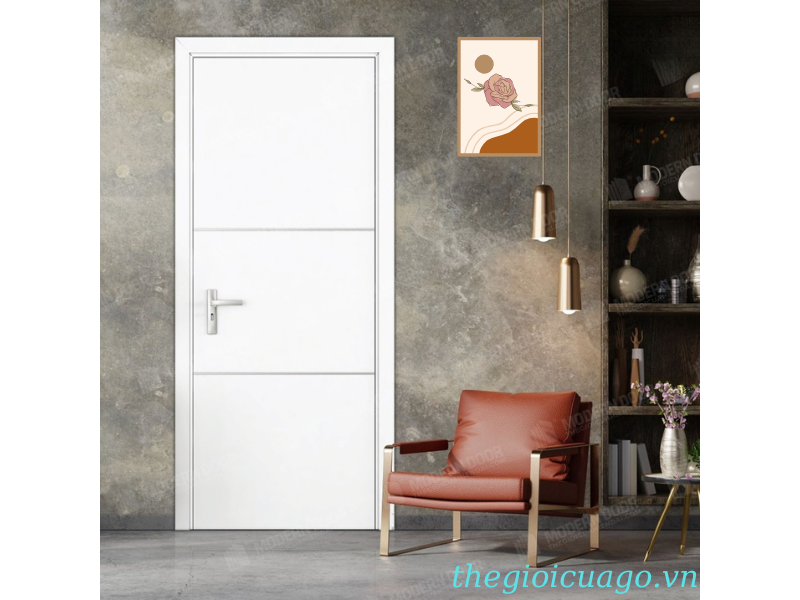Cửa gỗ chống cháy màu trắng