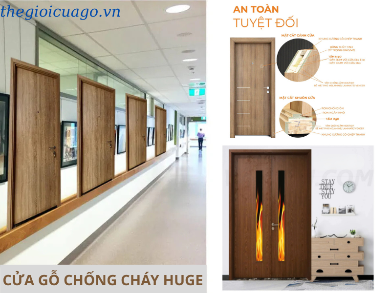 Cửa gỗ chống cháy sử dụng ở đâu