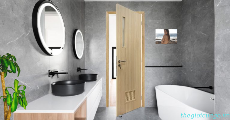 Cửa vệ sinh gỗ nhựa composite