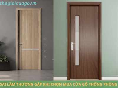 Những sai lầm thường gặp khi chọn mua và lắp đặt cửa gỗ thông phòng