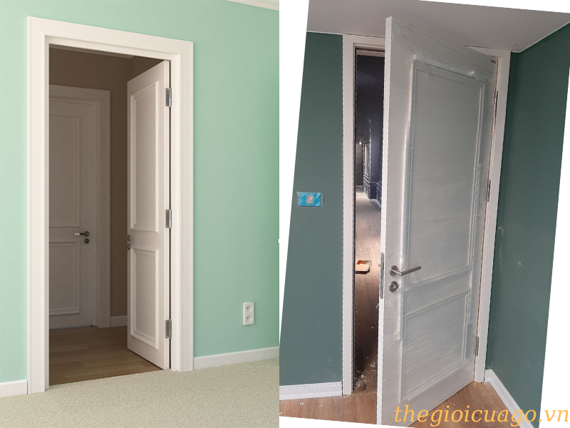 Xác định hướng và chiều mở cho cửa phòng ngủ và vệ sinh