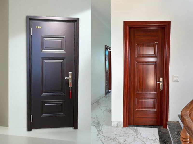 Cửa thép vân gỗ