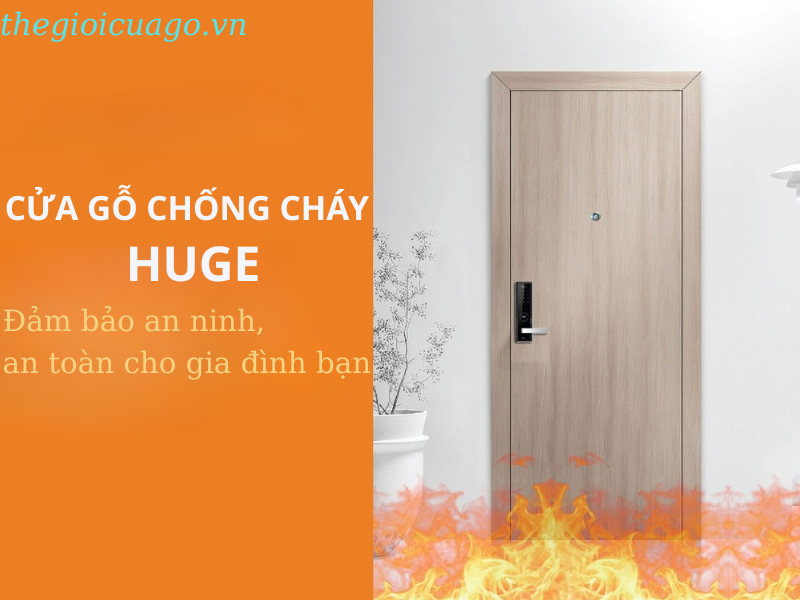 Mẫu cửa gỗ chống cháy Huge