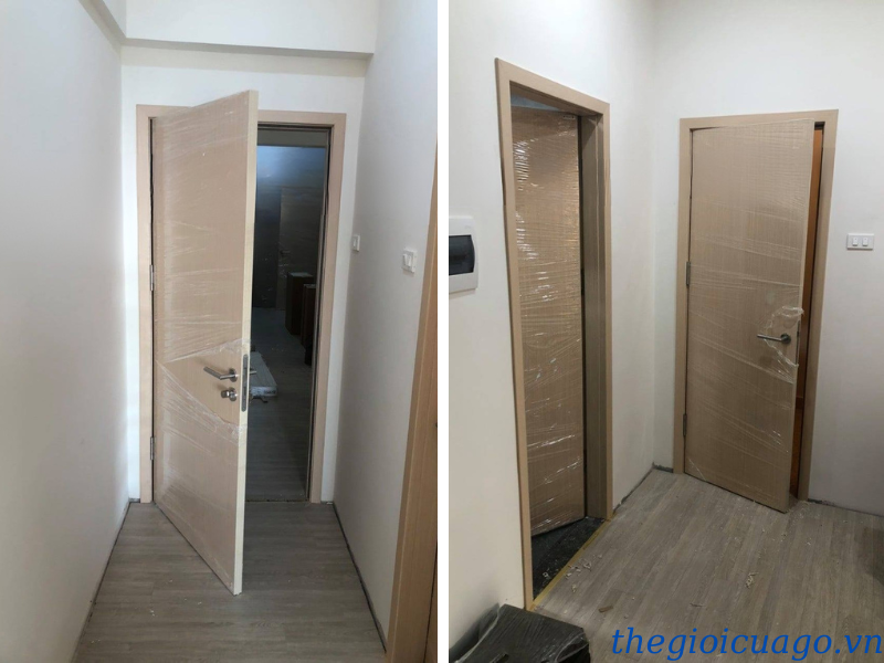 Lắp cửa gỗ composite ở Nguyễn Chánh, Trung Hòa, Cầu Giấy