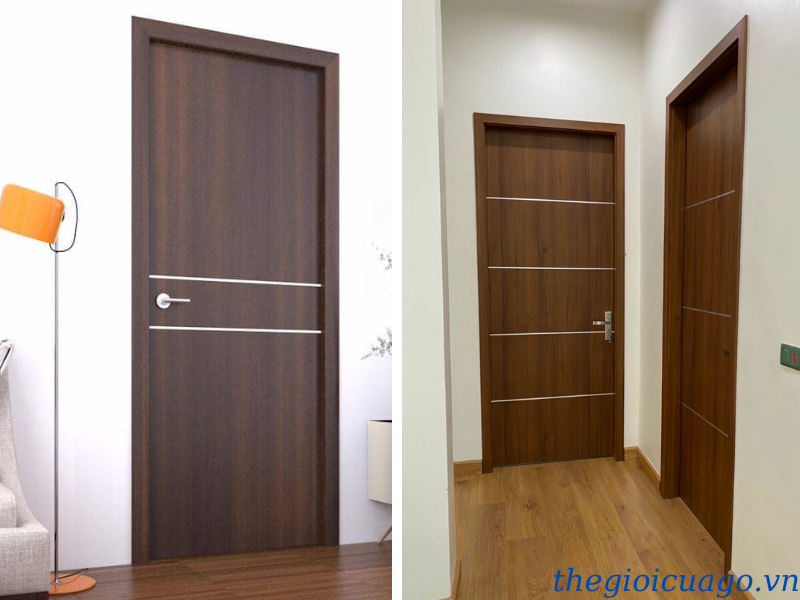 Lắp đặt cửa gỗ nhựa composite ở phố Nguyên Hồng, Đống Đa, Hà Nội