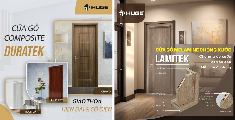 Cửa gỗ duratek và lamitek