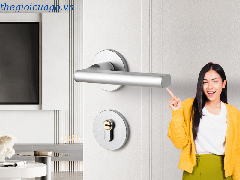 Khóa tay gạt cho cửa gỗ thông phòng