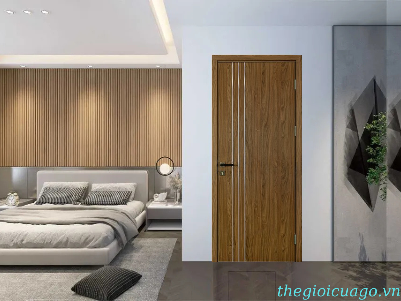 Cửa gỗ composite chỉ trang trí 